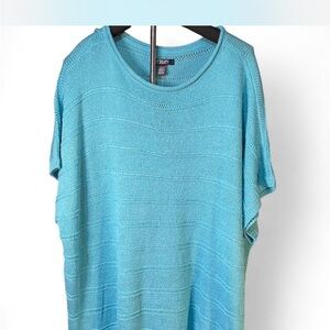 Chaps Turquoise Knit Top